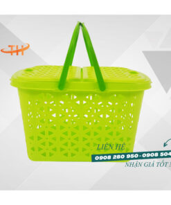 Kho sỉ giỏ nhựa 2 quai 2 nắp gập nhiều size, nhiều màu 8 image009 12