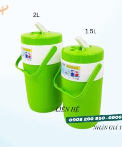 Ca đá tròn có vòi nhựa cao cấp giữ nhiệt tốt, giá sỉ toàn quốc 10 Binh nhiet co voi la 1.5 2l