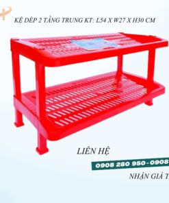 Kệ nhựa để giày dép 2 tầng kích thước nhỏ, trung, đại 12 ke dep 2 tang trung