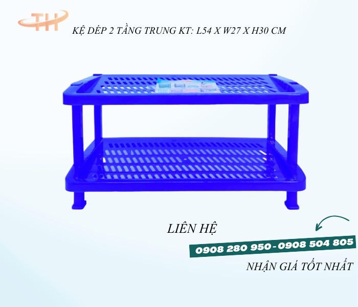 Kệ nhựa để giày dép 2 tầng kích thước nhỏ, trung, đại 4 ke dep 2 tang trung duong