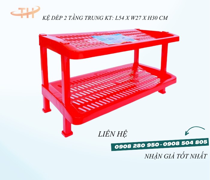 Kệ nhựa để giày dép 2 tầng kích thước nhỏ, trung, đại 3 ke dep 2 tang trung