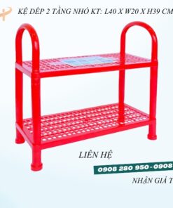 Kệ nhựa để giày dép 2 tầng kích thước nhỏ, trung, đại 14 ke giay dep 2 tang do nho