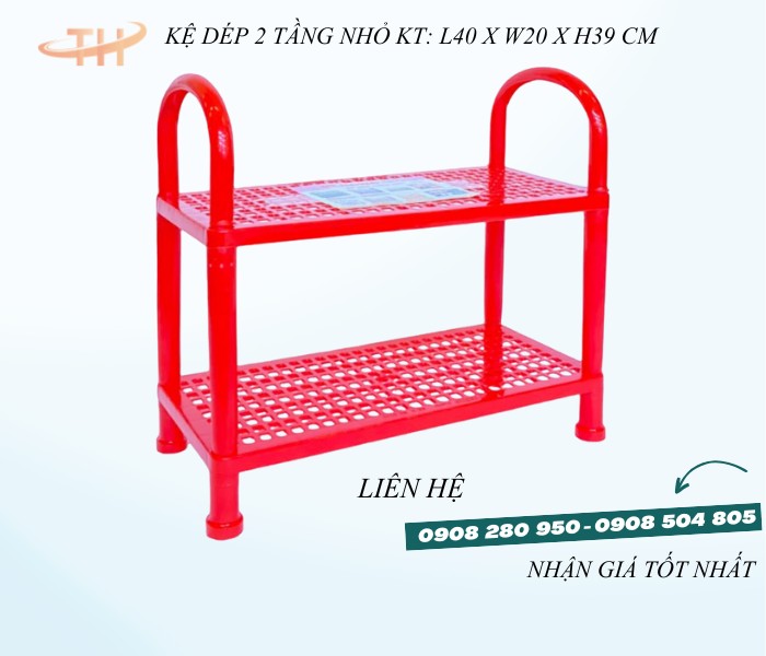 Kệ nhựa để giày dép 2 tầng kích thước nhỏ, trung, đại 5 ke giay dep 2 tang do nho