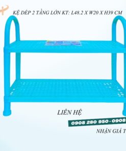 Kệ nhựa để giày dép 2 tầng kích thước nhỏ, trung, đại 15 ke giay dep 2 tang lon la