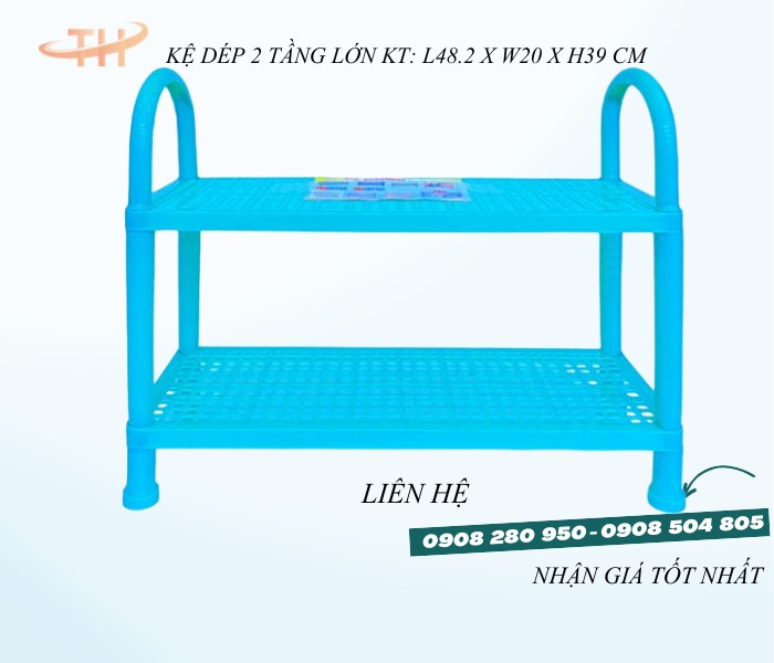 Kệ nhựa để giày dép 2 tầng kích thước nhỏ, trung, đại 6 ke giay dep 2 tang lon la