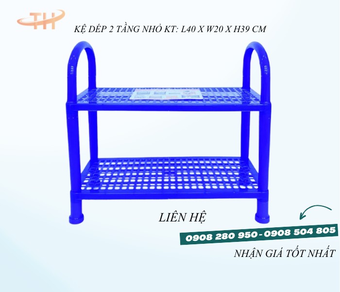 Kệ nhựa để giày dép 2 tầng kích thước nhỏ, trung, đại 7 ke giay dep 2 tang nho duong