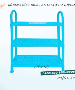 Kệ nhựa để giày dép 3 tầng kích thước nhỏ, trung, đại 7 ke giay dep 3 tang trung la