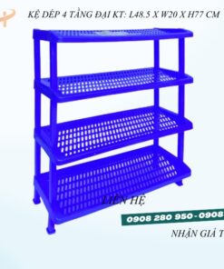 Kệ nhựa để giày dép 4 tầng kích thước nhỏ, trung, đại 6 ke giay dep 4 tang dai duong