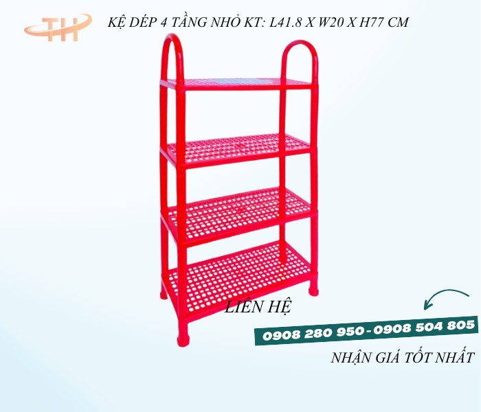 Kệ nhựa để giày dép 4 tầng kích thước nhỏ, trung, đại 2 ke giay dep 4 tang nho do