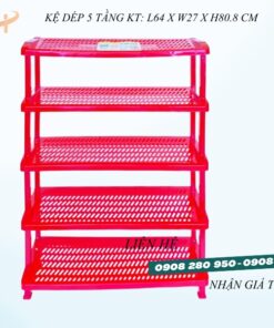 Kệ nhựa để giày dép 5 tầng đủ size gọn gàng, tiện lợi, giá sỉ rẻ 9 ke giay dep 5 tang do