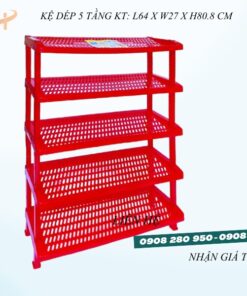 Kệ nhựa để giày dép 5 tầng đủ size gọn gàng, tiện lợi, giá sỉ rẻ 8 ke giay dep 5 tang do dam