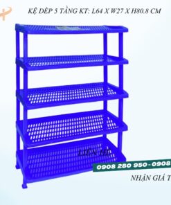 Kệ nhựa để giày dép 5 tầng đủ size gọn gàng, tiện lợi, giá sỉ rẻ 7 ke giay dep 5 tang duong