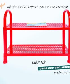 Kệ nhựa để giày dép 2 tầng kích thước nhỏ, trung, đại 19 ke nhua giay dep 2 tang lon do