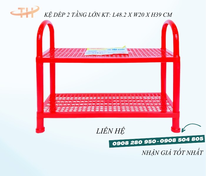 Kệ nhựa để giày dép 2 tầng kích thước nhỏ, trung, đại 10 ke nhua giay dep 2 tang lon do