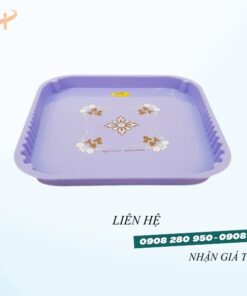 Khay Úp Bưng Ly Vuông Giá Rẻ Tại HCM – Nhựa Dày Bền, Tiện Lợi 13 khay bung vuong tim