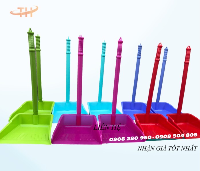 Ki hốt rác vuông cán dài cho gia đình & văn phòng – Gọn nhẹ, chắc chắn 5 ki hot rac can dai du mau