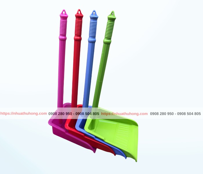 Ki hốt rác vuông cán dài cho gia đình & văn phòng – Gọn nhẹ, chắc chắn 1 ki hot rac can dai