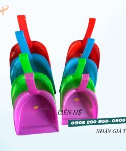 Kho sỉ ki nhựa hốt rác hình lá cây cán ngắn – Hàng chất lượng, giá cực tốt 9 ki hot rac la du mau
