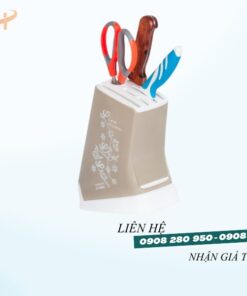 Ống dao kiểu đẹp giá sỉ rẻ – bền chắc, tiện ích cho mọi căn bếp 15 ong dao kieu xam