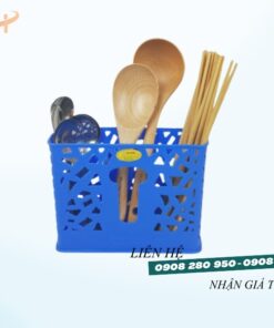 Ống đũa nhựa 3 ngăn lá đẹp bền giá rẻ tận xưởng 11 ong dua 3 ngan la xanh duong