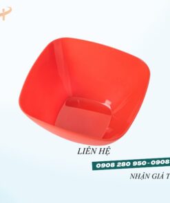 Tô nhựa vuông màu trơn giá rẻ – dùng gia đình, nhà hàng, quán ăn 10 to vuong do