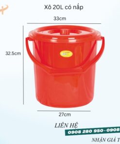 Chuyên sỉ xô nhựa 16l, 18l, 20l có nắp – nhựa dày, bền chắc, giá tốt 7 xo nhua 20l
