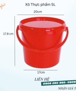 Sỉ lẻ xô nhựa 5L đựng thực phẩm có nắp – Giao nhanh, giá tận gốc 7 xo nhua co nap do 5L