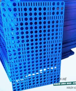 Kho sỉ pallet nhựa không chân mặt lỗ bền chắc, tải trọng tốt 5 ballet khong chan mat lo