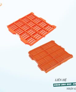 Tấm nhựa lót sàn 40x40 nuôi heo, chó mèo – Hàng chuẩn, giá tận xưởng 5 tam lot san 40x40 cam