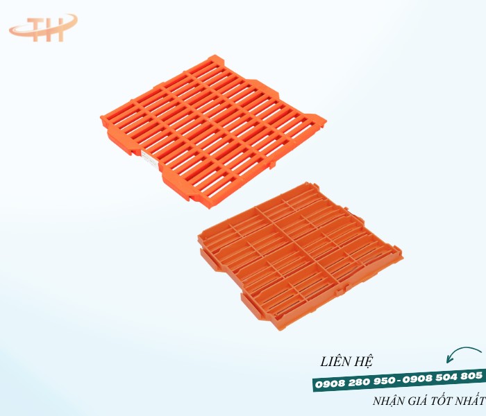 Tấm nhựa lót sàn 40x40 nuôi heo, chó mèo – Hàng chuẩn, giá tận xưởng 3 tam lot san 40x40 cam