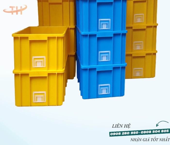 Thùng nhựa đặc B10 – Thu Hồng Uy tín, chất lượng, giá ưu đãi 2 thung nhua dac b10 vang duong