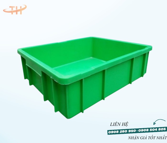 Thùng nhựa đặc B9 – Sản phẩm nhựa dày bền, dùng lâu dài 2 thung nhua dac b9 la