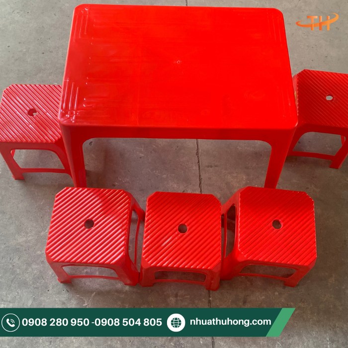 Cung cấp bàn ghế nhựa giá rẻ, bền đẹp