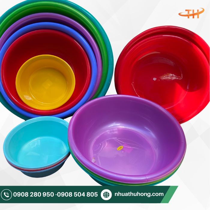 Bán sỉ thau nhựa tròn đủ kích thước giá rẻ tại TpHCM 3 Chậu nhựa có nhiều kích thước khác nhau