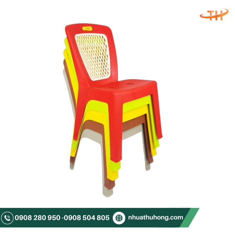Ghế nhựa tựa lưng mặt lưới