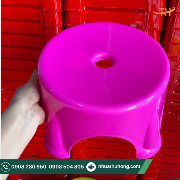 Ghế nhựa tròn lùn giá sỉ Đại Lý 3 Kiểu dáng tinh tế, phù hợp với nhiều không gian