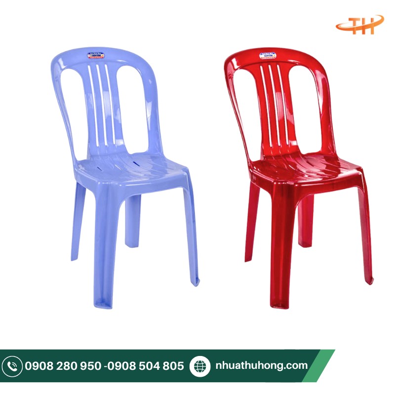 Ghế nhựa tựa lưng 4 sọc