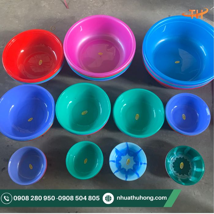 Bán sỉ thau nhựa tròn đủ kích thước giá rẻ tại TpHCM 4 Thau chậu nhựa các loại