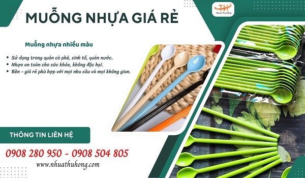 Muỗng nhựa cứng giá rẻ sẵn kho nhà cung cấp sỉ lẻ tại HCM 1 Muỗng nhựa sỉ giá rẻ