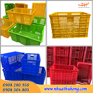 Sọt nhựa vuông công nghiệp giá rẻ nhiều màu bán sỉ tại HCM 1 rổ nhựa công nghiệp