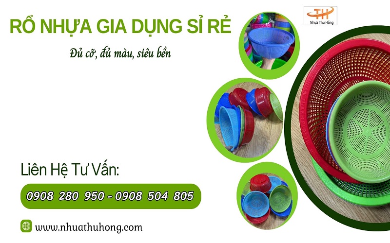Sỉ lẻ rổ nhựa gia dụng giá rẻ sẵn kho tại HCM 1 ro nhua gia dung 1