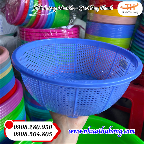 Sỉ lẻ rổ nhựa gia dụng giá rẻ sẵn kho tại HCM 3 Rổ nhựa chịu lực tốt