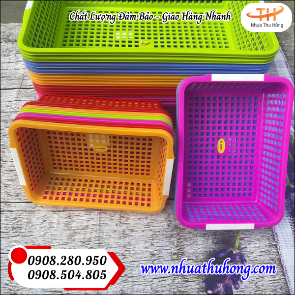 Nguồn sỉ rổ nhựa vuông giá rẻ nhất HCM 5 Rổ nhựa vuông sản xuất tại Việt Nam