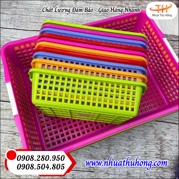 Nguồn sỉ rổ nhựa vuông giá rẻ nhất HCM 4 ro nhua vuong 3