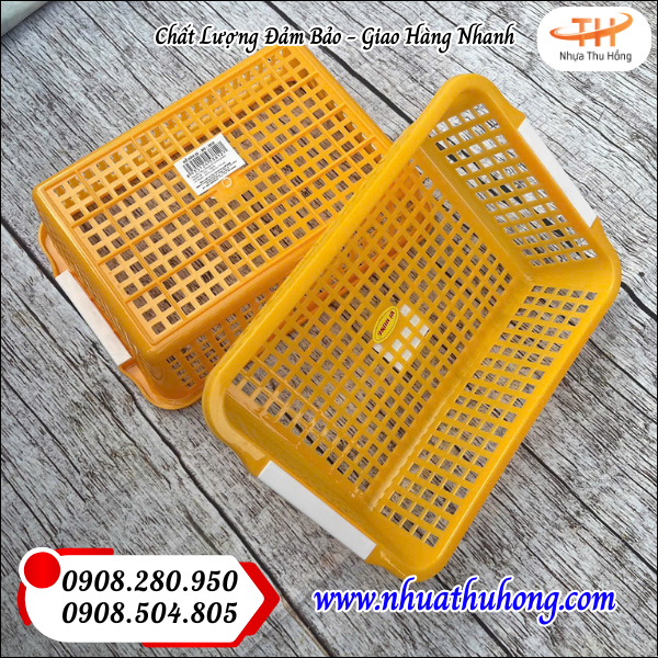 Nguồn sỉ rổ nhựa vuông giá rẻ nhất HCM 3 Rổ nhựa vuông giá rẻ