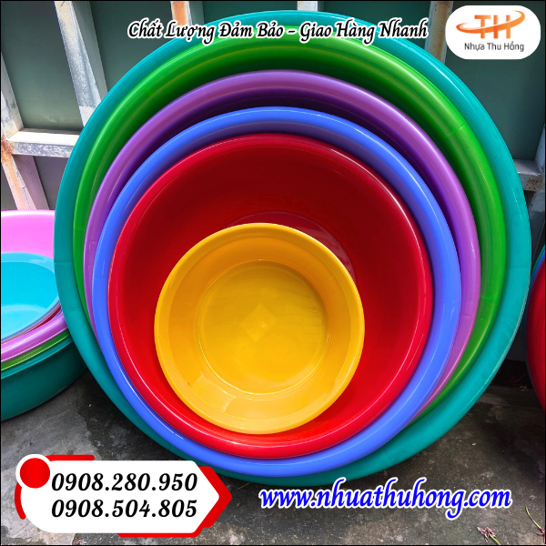 Nguồn thau nhựa giá sỉ rẻ đủ kiểu chất lượng tốt 6 Thau nhựa sỉ giá ưu đãi