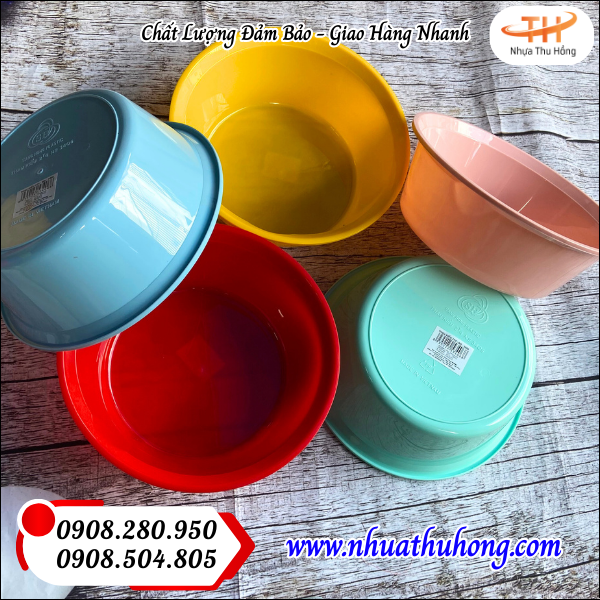 Nguồn thau nhựa giá sỉ rẻ đủ kiểu chất lượng tốt 2 thau nhựa gia dụng