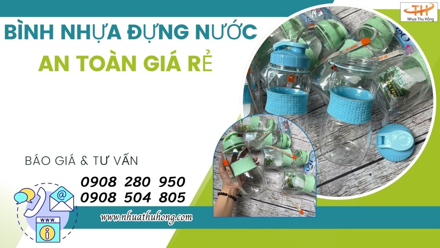 Bán sỉ bình nhựa đựng nước – Mẫu đẹp, giá rẻ cạnh tranh tại HCM 1 binh nhua dung nuoc