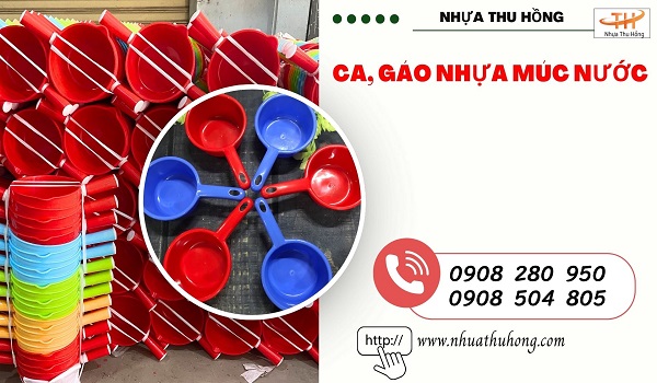 Ca, gáo nhựa múc nước giá sỉ rẻ sẵn kho chất lượng 1 ca nhua muc nuoc