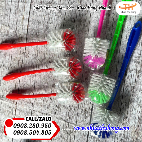 Chổi cọ toilet đầu tròn giá sỉ rẻ tại xưởng sản xuất 4 Cây cọ bồn cầu chống bám bẩn